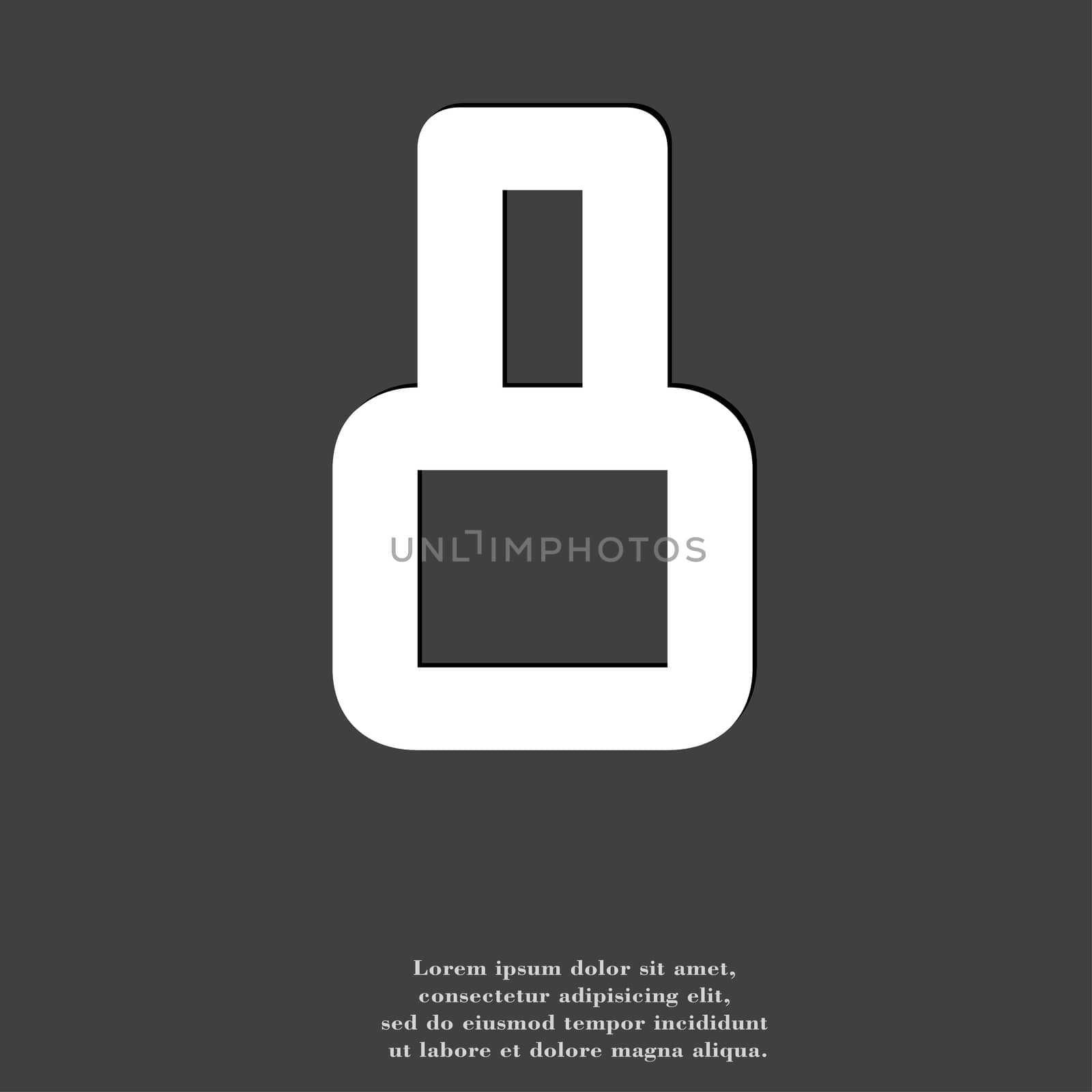 number Eight icon symbol Flat modern web design with long shadow and space for your text. illustration