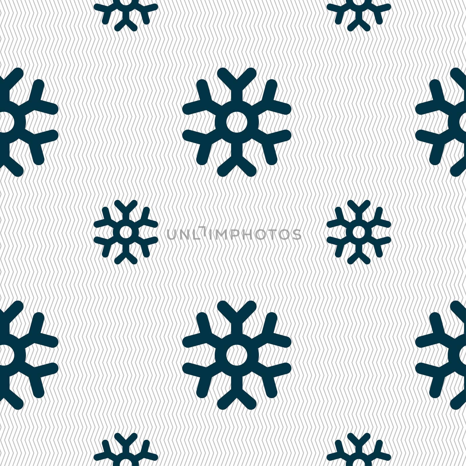 snowflake icon sign. Seamless pattern with geometric texture. illustration