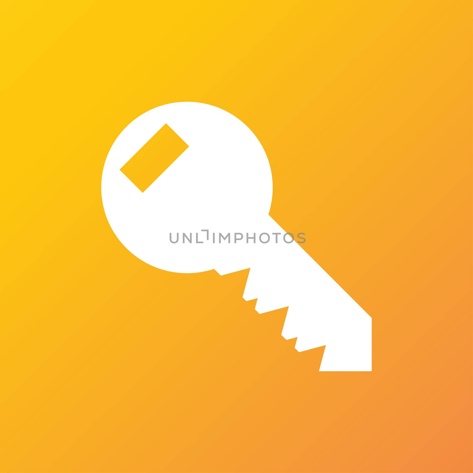 Key icon symbol Flat modern web design with long shadow and space for your text. illustration
