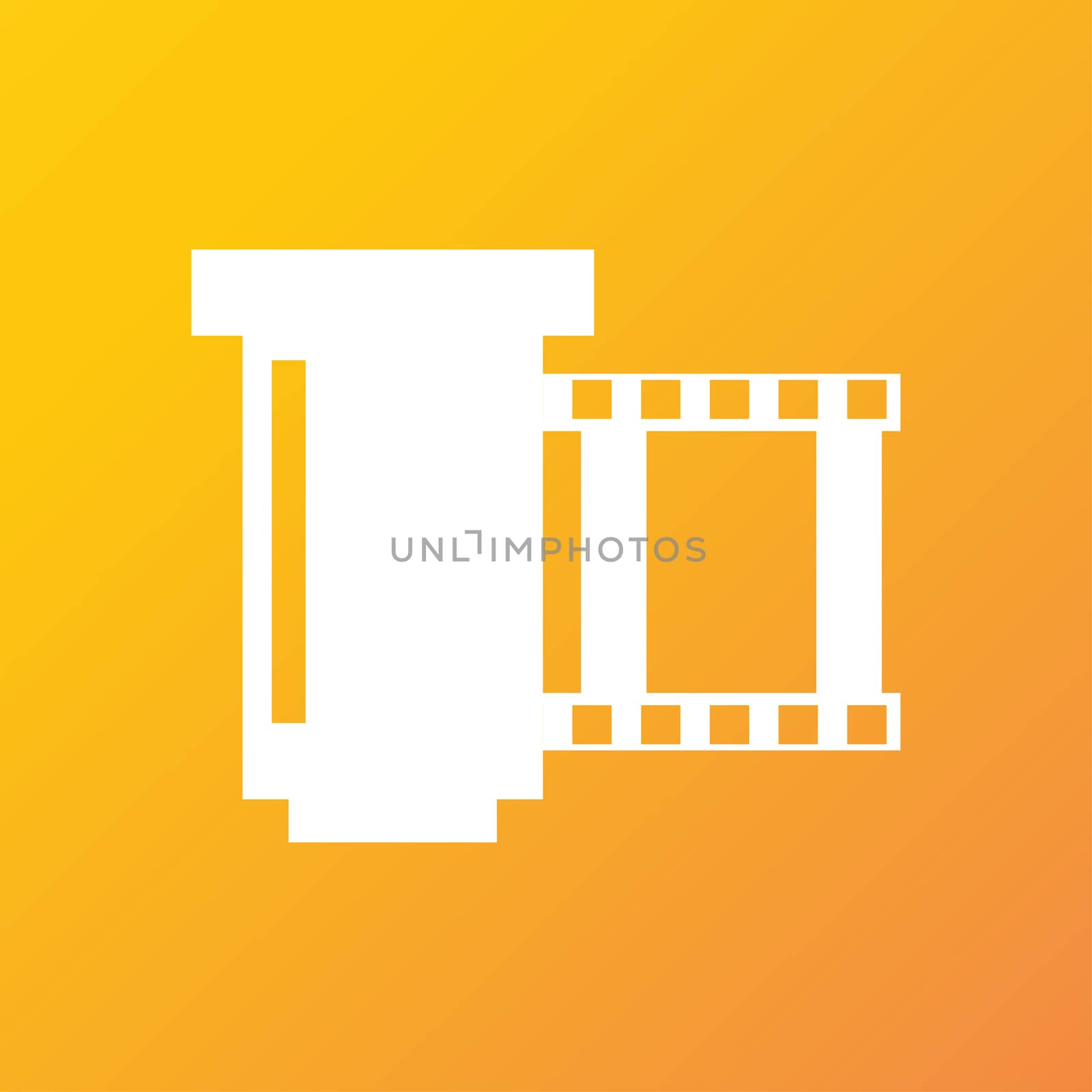 negative films icon symbol Flat modern web design with long shadow and space for your text.  by serhii_lohvyniuk