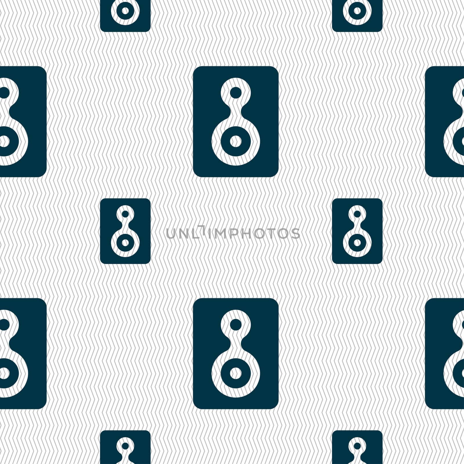 Video Tape icon sign. Seamless pattern with geometric texture. illustration