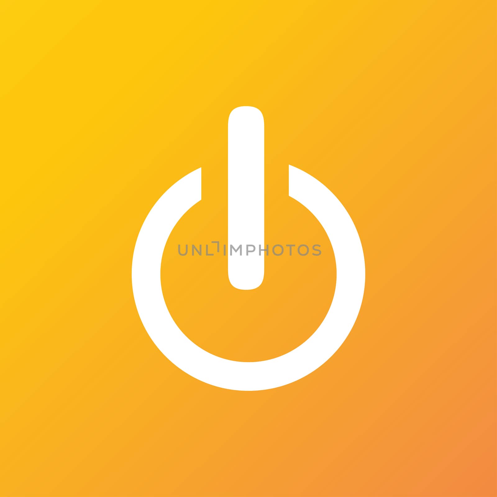 Power icon symbol Flat modern web design with long shadow and space for your text. illustration