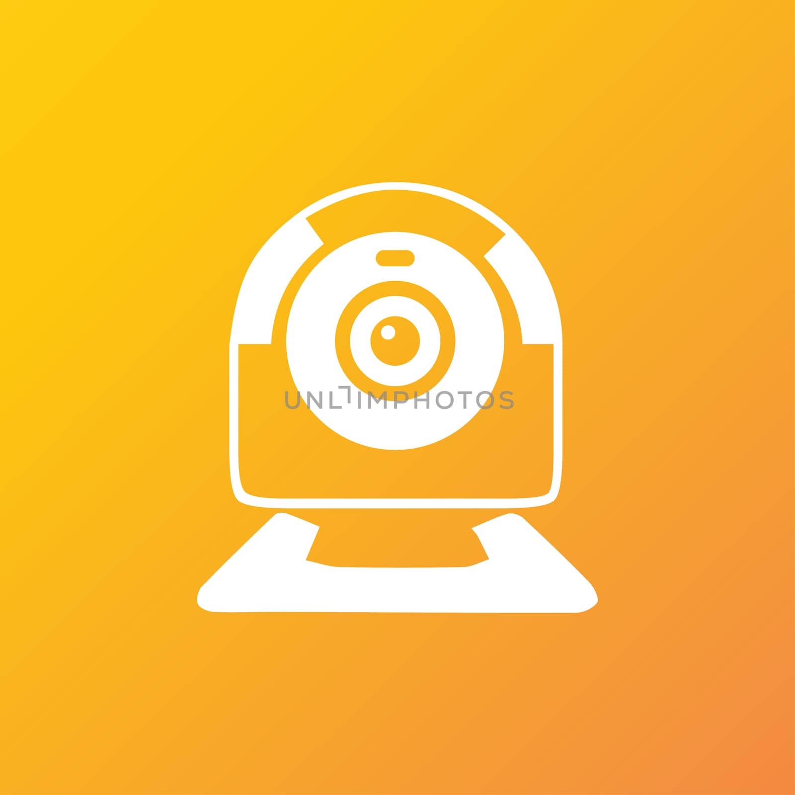 Webcam icon symbol Flat modern web design with long shadow and space for your text. illustration