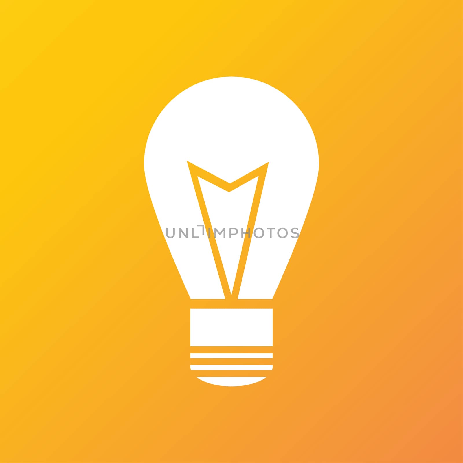 Light lamp icon symbol Flat modern web design with long shadow and space for your text. illustration