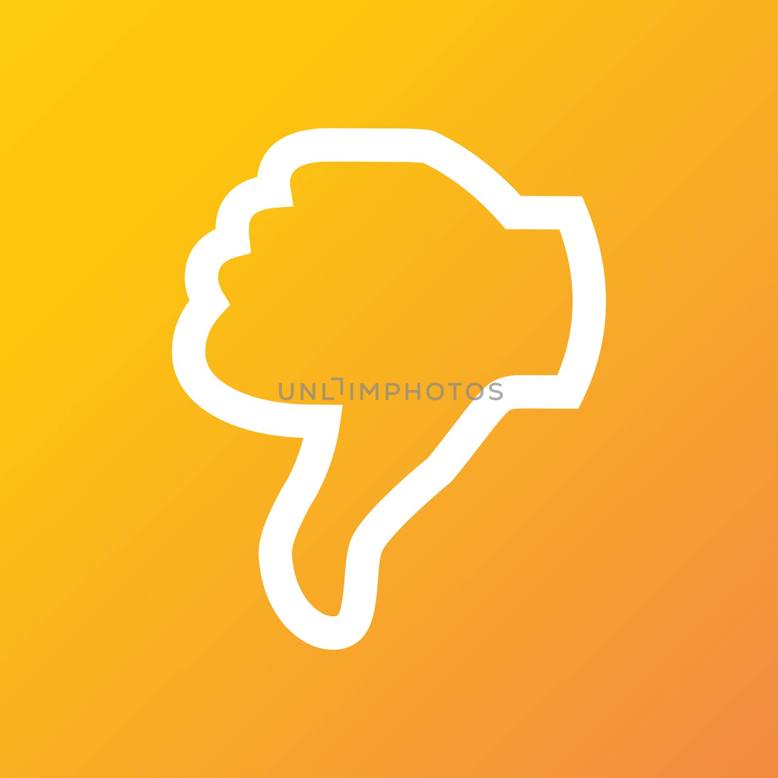 Dislike, Thumb down icon symbol Flat modern web design with long shadow and space for your text. illustration