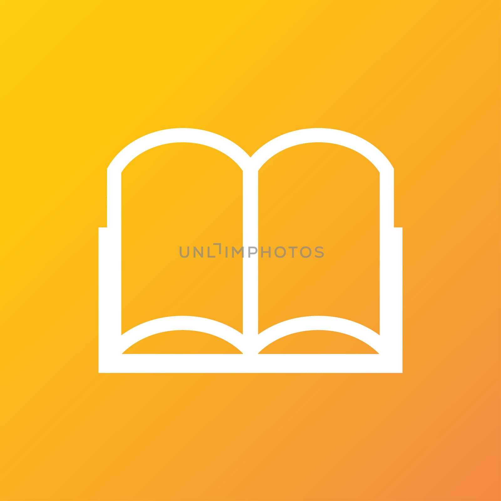Open book icon symbol Flat modern web design with long shadow and space for your text.  by serhii_lohvyniuk