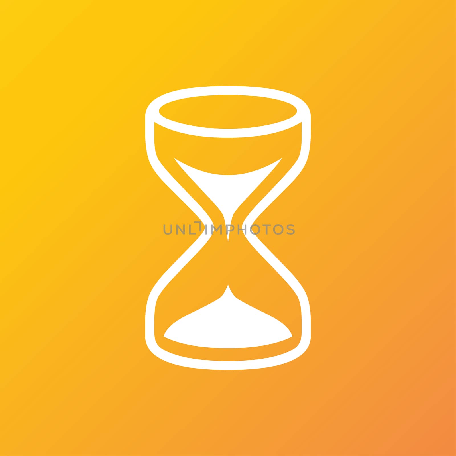 Hourglass icon symbol Flat modern web design with long shadow and space for your text. illustration