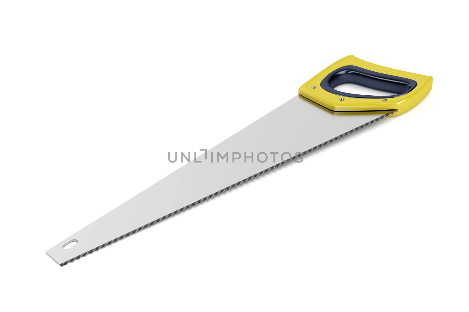 Hand saw on white background