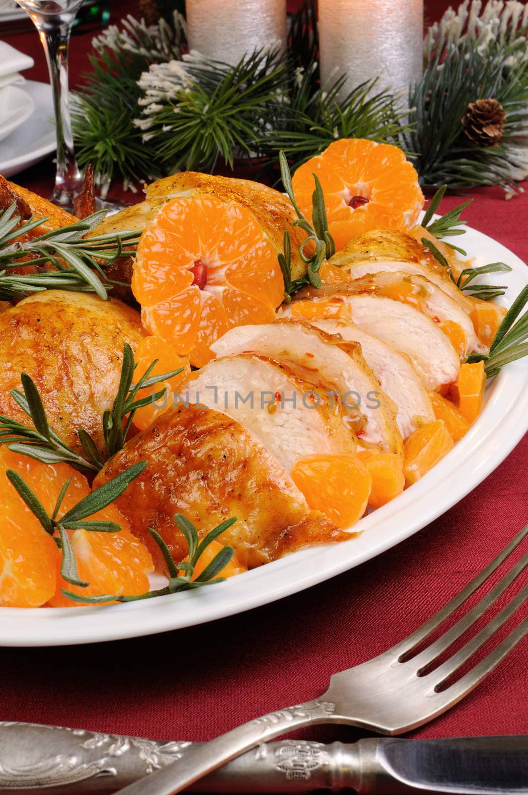 Baked chicken in tangerine sauce by Apolonia