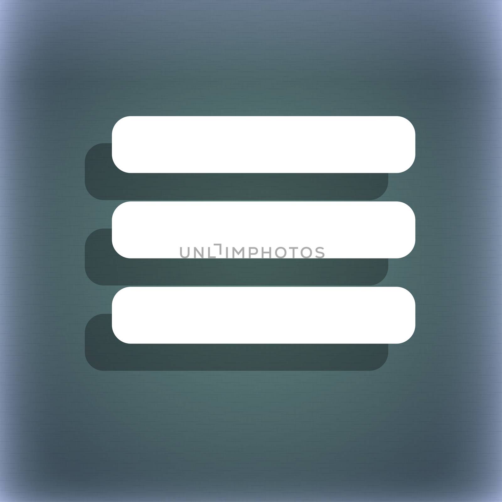 List menu, Content view options icon symbol on the blue-green abstract background with shadow and space for your text.  by serhii_lohvyniuk