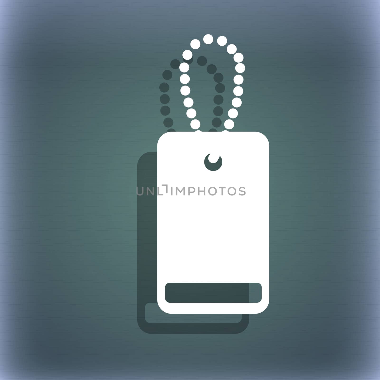 army chains icon sign. On the blue-green abstract background with shadow and space for your text. illustration