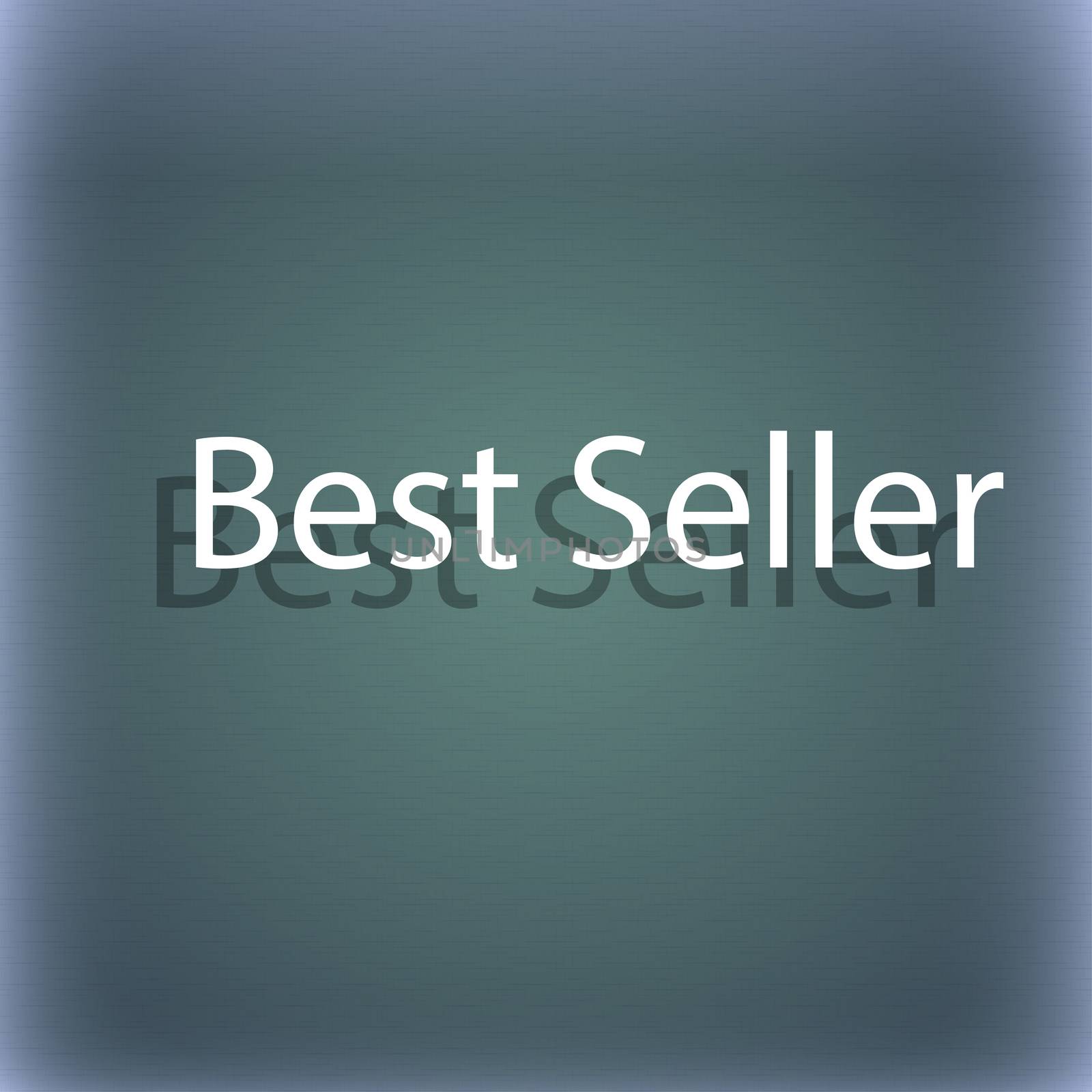 Best seller sign icon. Best-seller award symbol. On the blue-green abstract background with shadow and space for your text.  by serhii_lohvyniuk