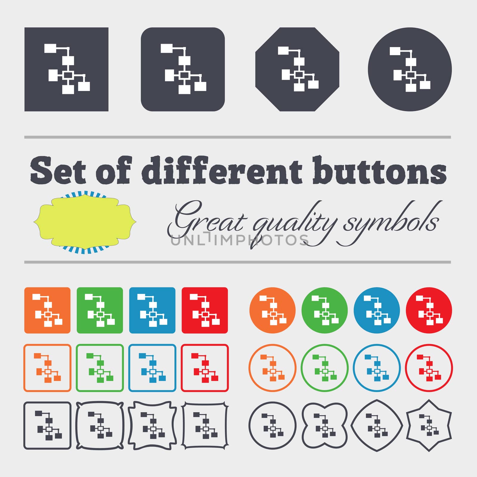 Local Network icon sign. Big set of colorful, diverse, high-quality buttons. illustration