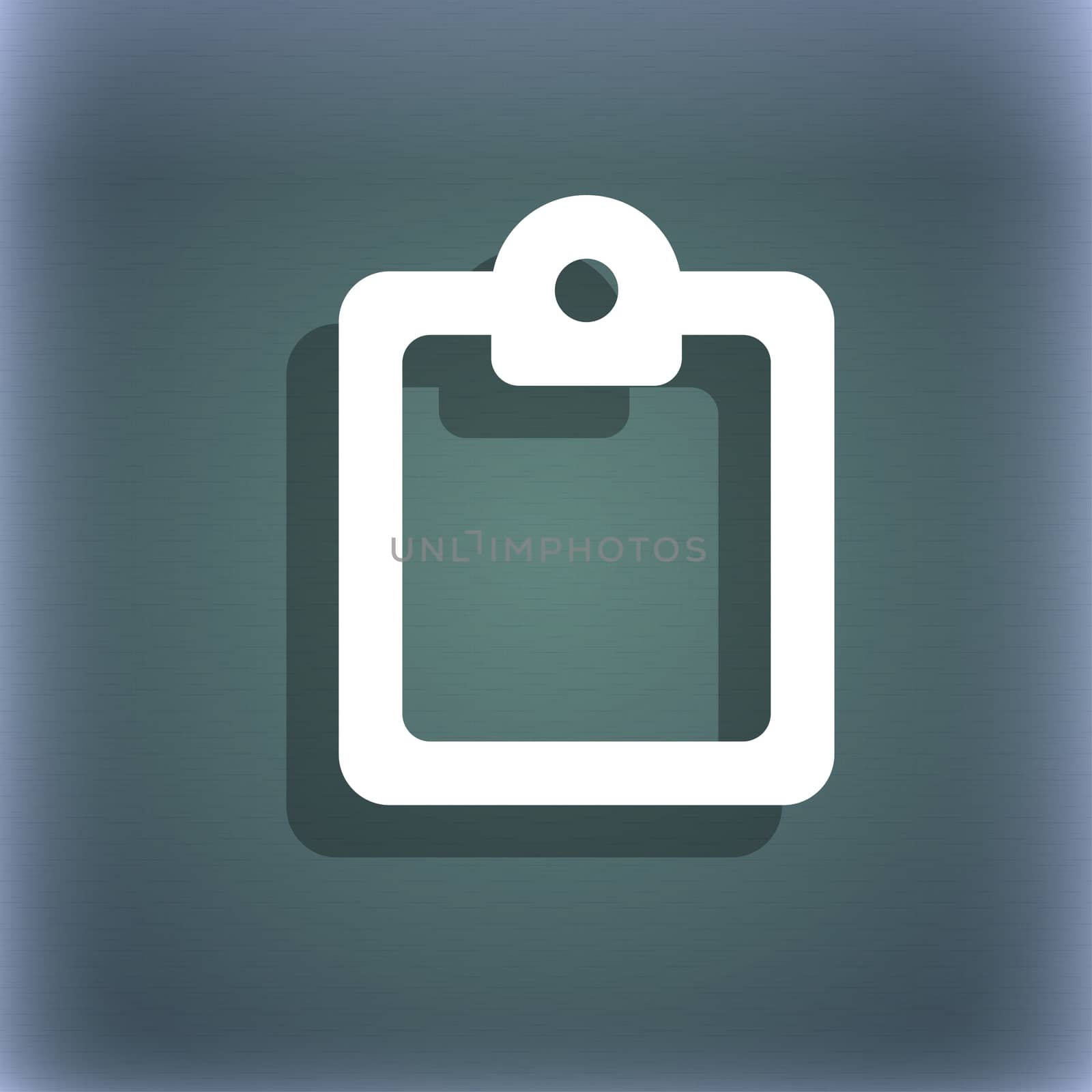 Text file icon symbol on the blue-green abstract background with shadow and space for your text. illustration