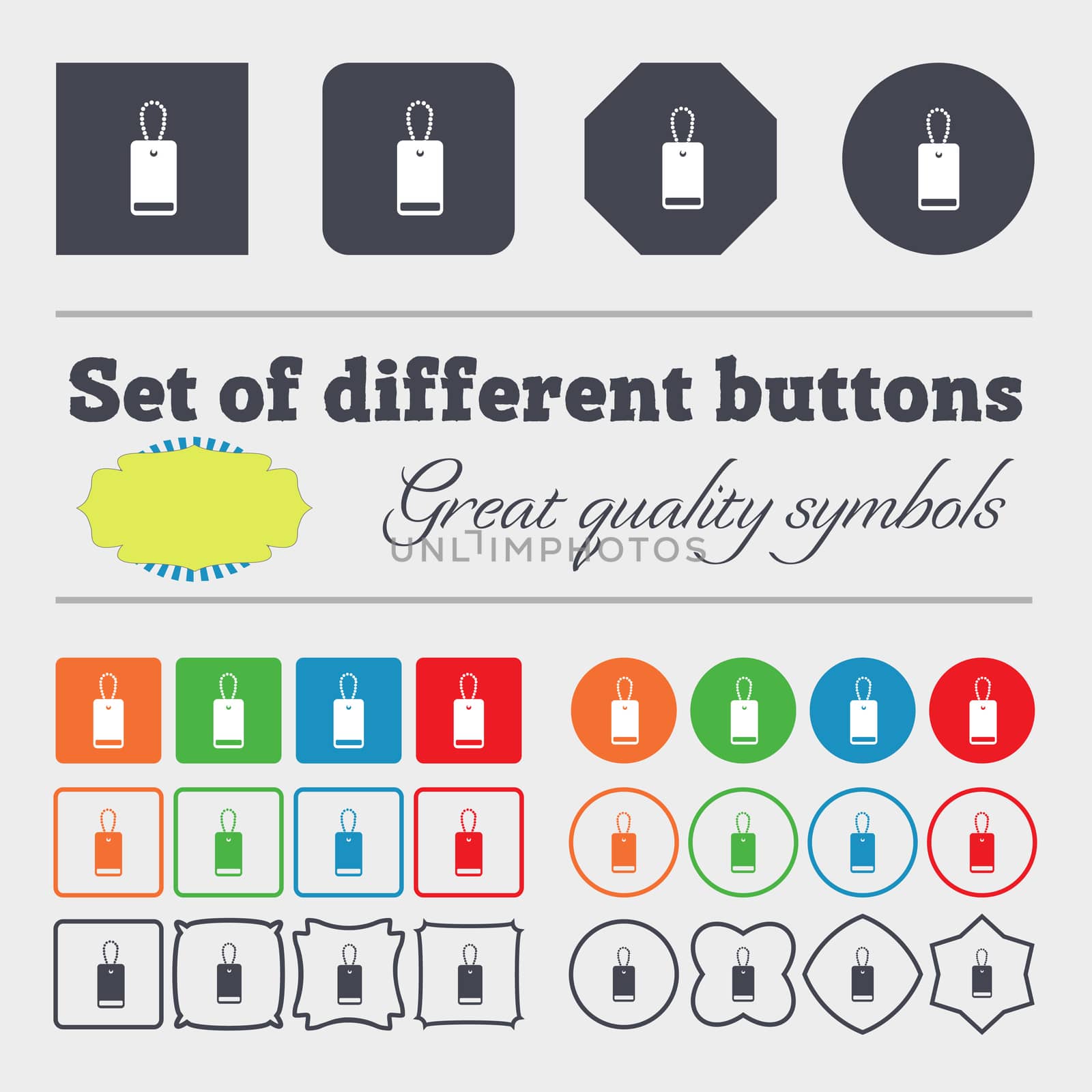 army chains icon sign. Big set of colorful, diverse, high-quality buttons. illustration