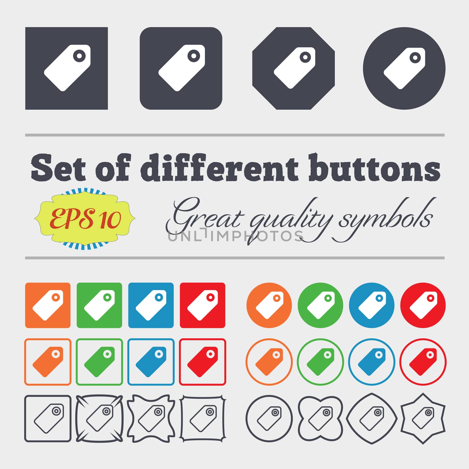 Special offer label icon sign. Big set of colorful, diverse, high-quality buttons. illustration