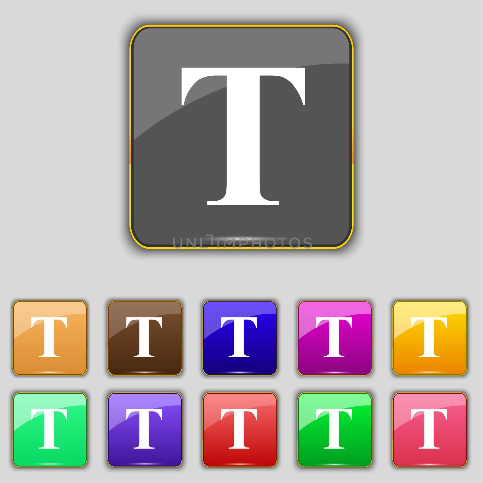 Text edit icon sign. Set with eleven colored buttons for your site.  by serhii_lohvyniuk