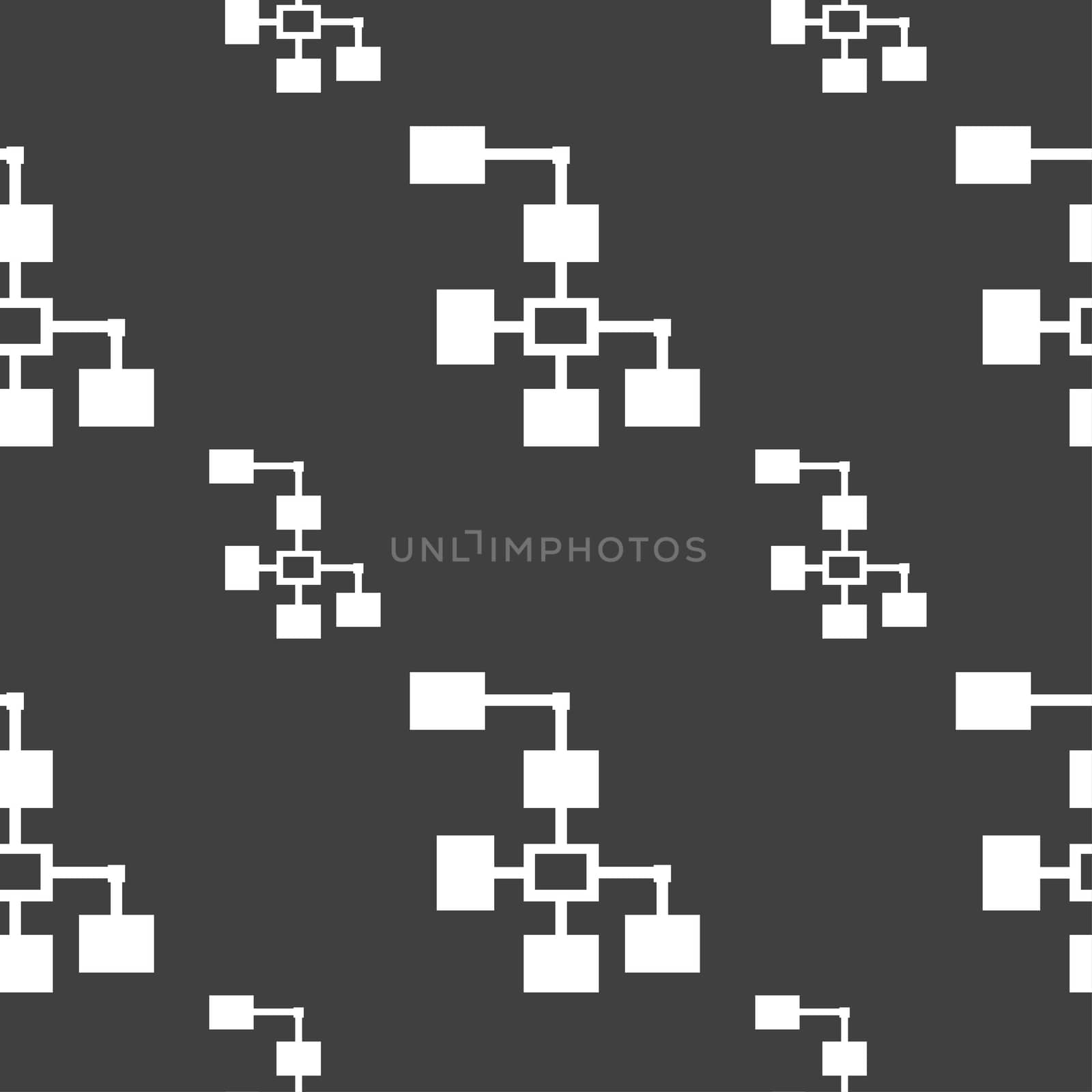 Local Network icon sign. Seamless pattern on a gray background.  by serhii_lohvyniuk