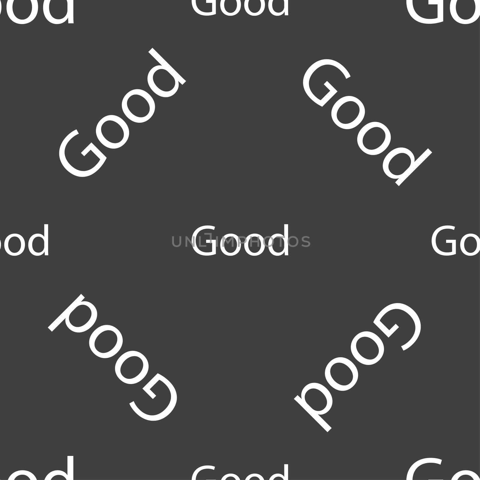 Good sign icon. Seamless pattern on a gray background. illustration