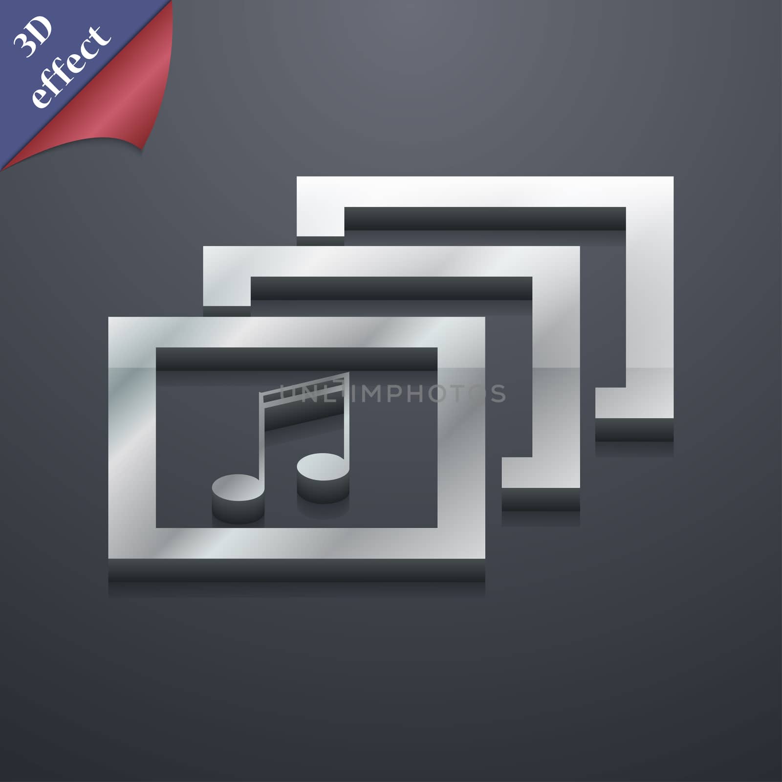 Mp3 music format icon symbol. 3D style. Trendy, modern design with space for your text . Rastrized by serhii_lohvyniuk