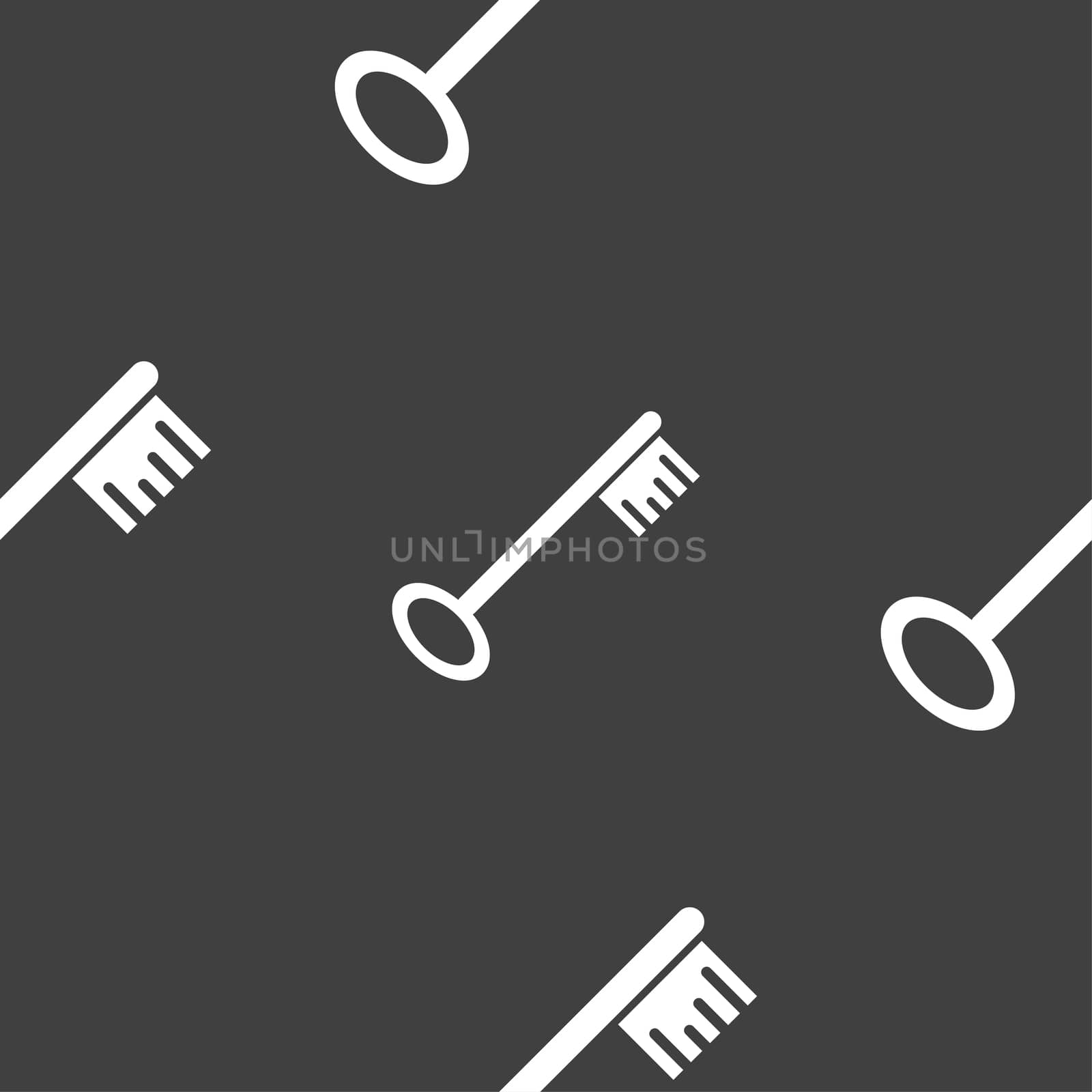 Key icon sign. Seamless pattern on a gray background. illustration