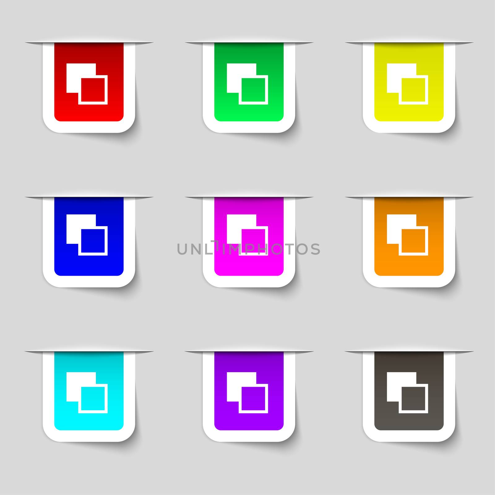 Active color toolbar icon sign. Set of multicolored modern labels for your design. illustration