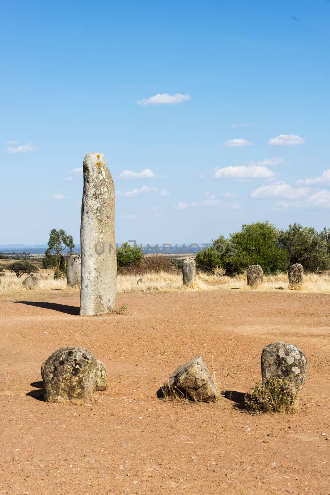 Portugal's largest menhirs, the Xarez stone-circle is second only in grandeur to Almendres, near Evora