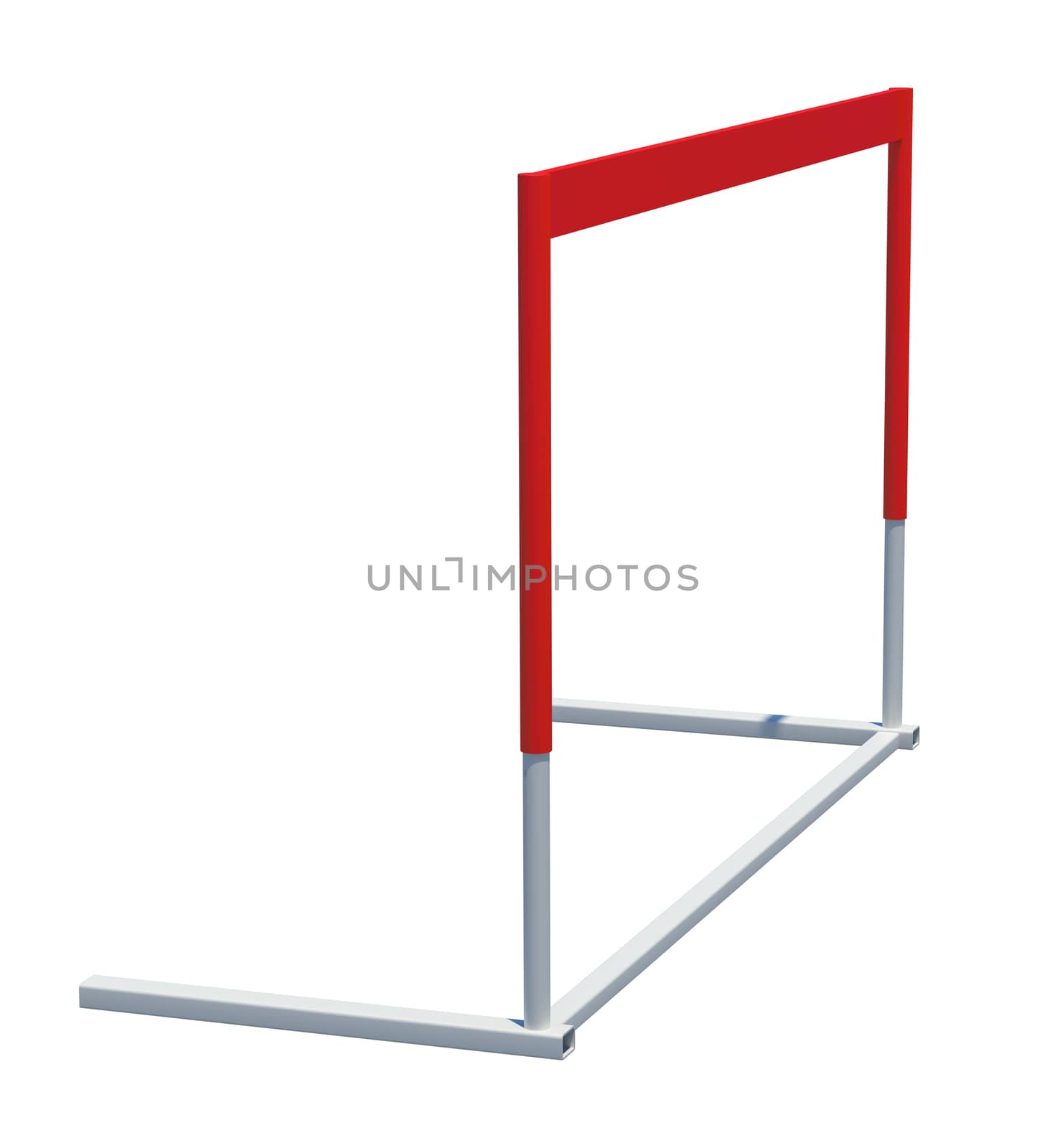 Treadmill barrier on white, sport concept by cherezoff