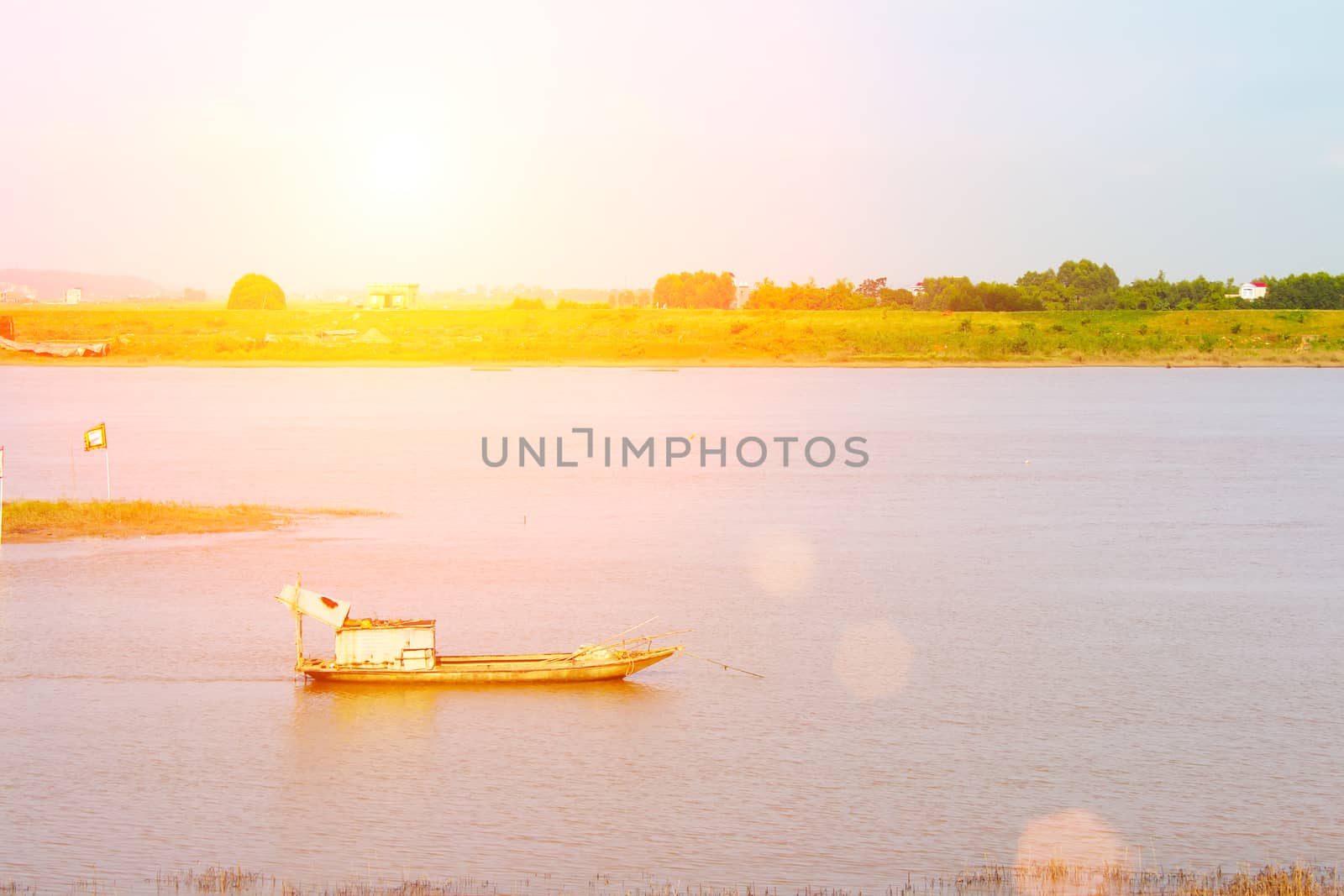 boat on the river