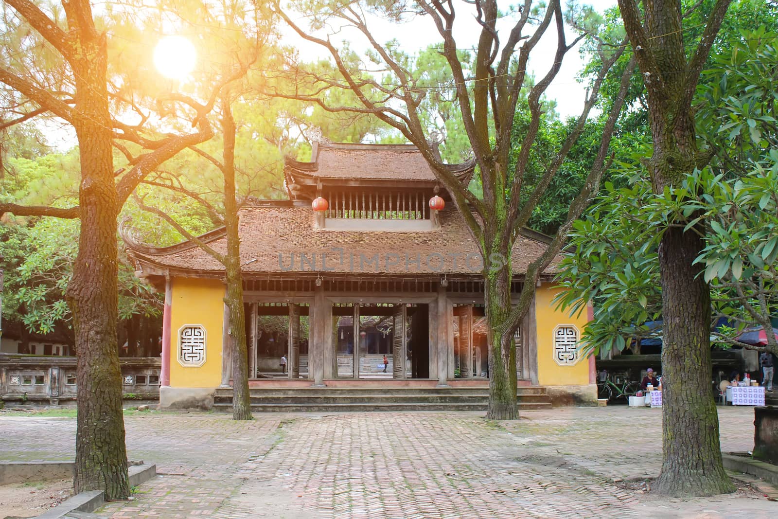 temple in the traditional architectural style of the east, Hai Duong, Viet Nam