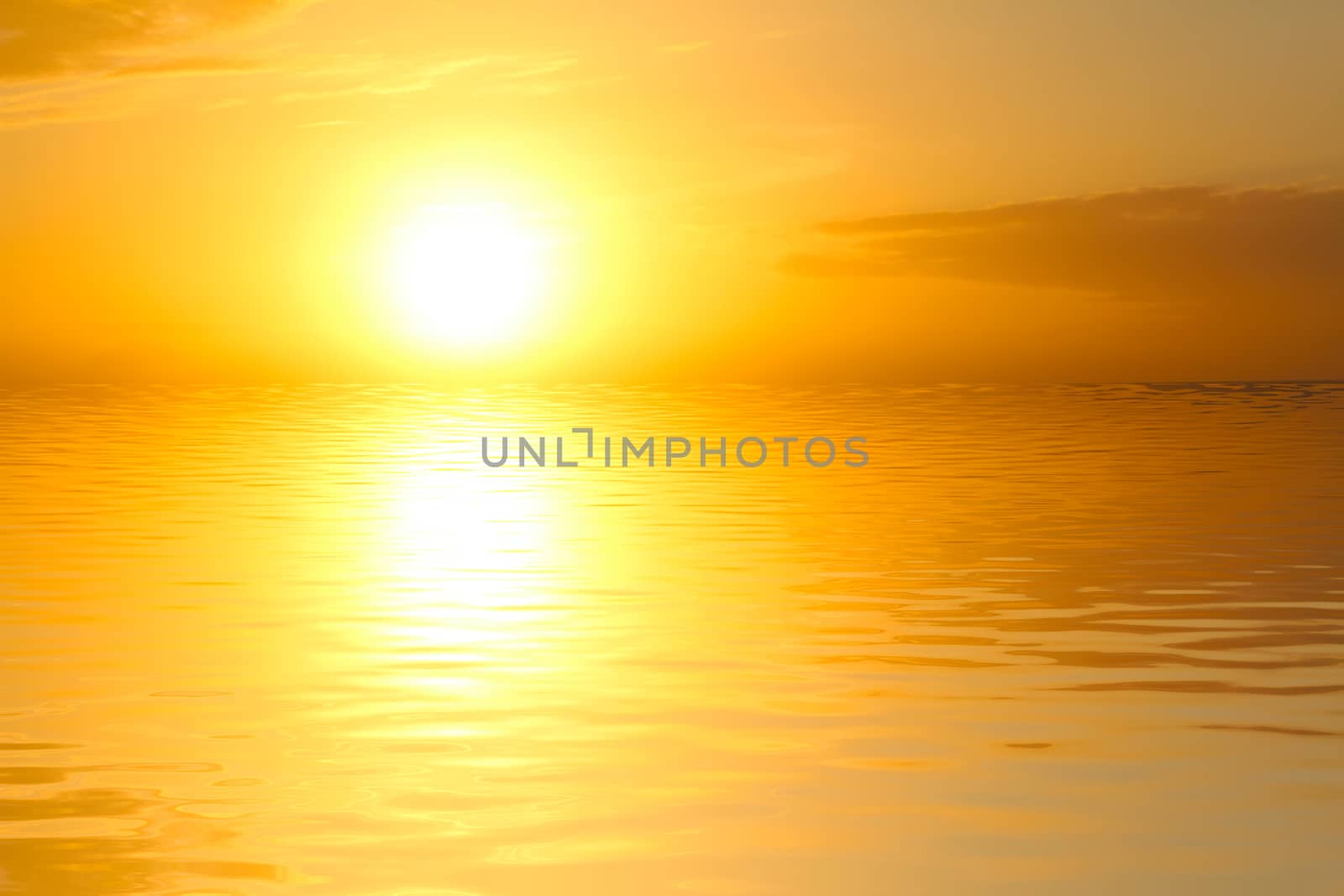 sunset on the sea