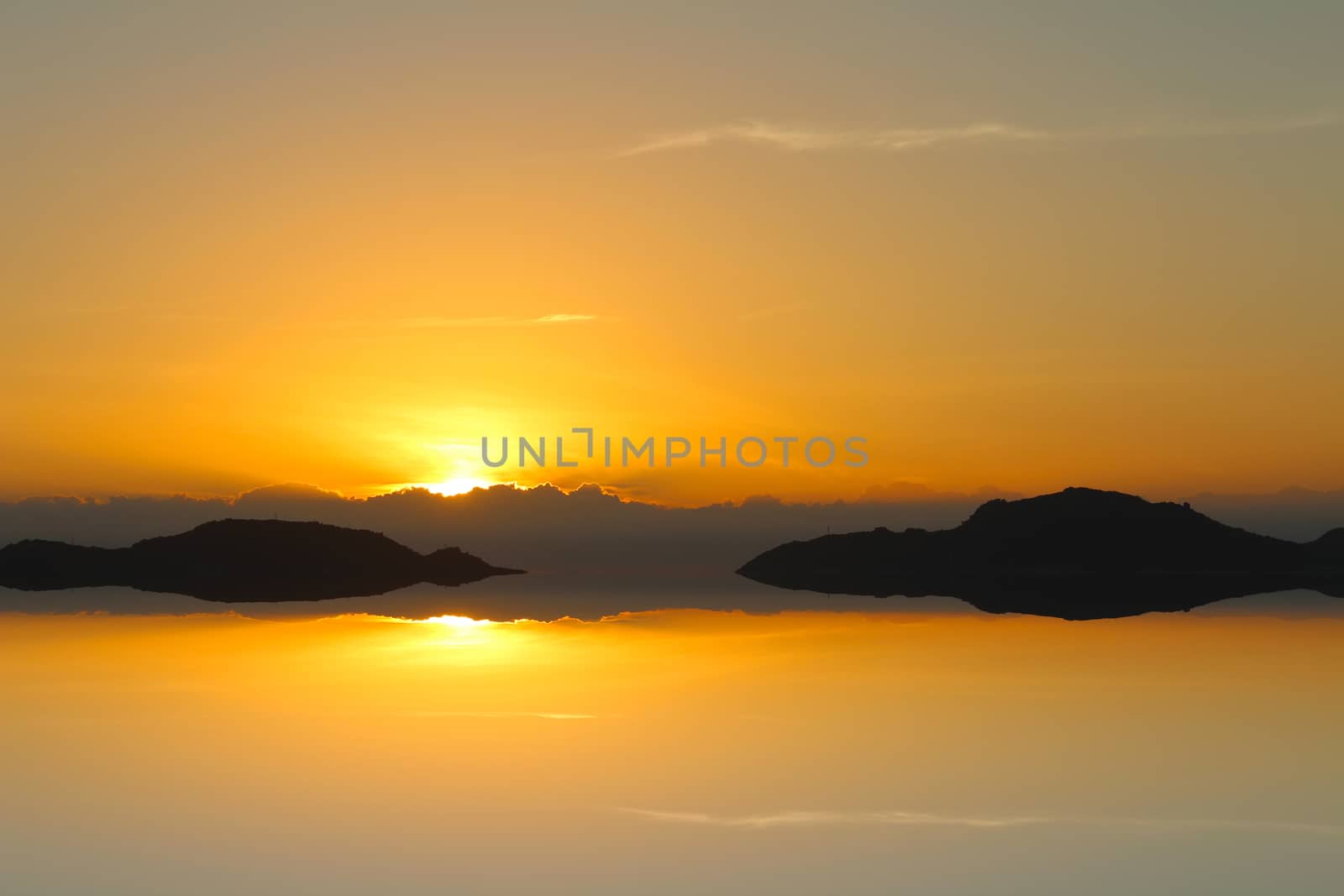 sunset on the sea