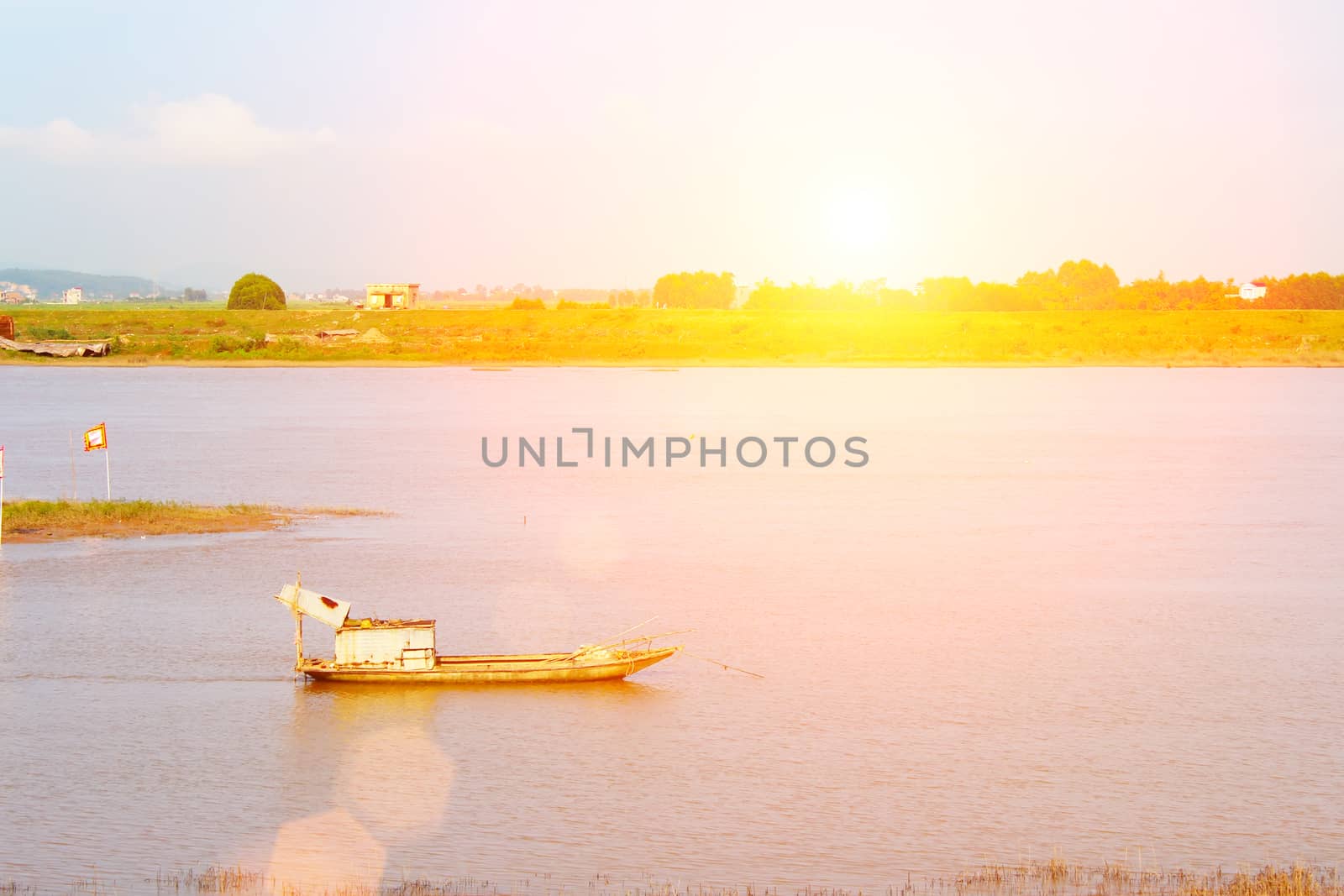 boat on the river