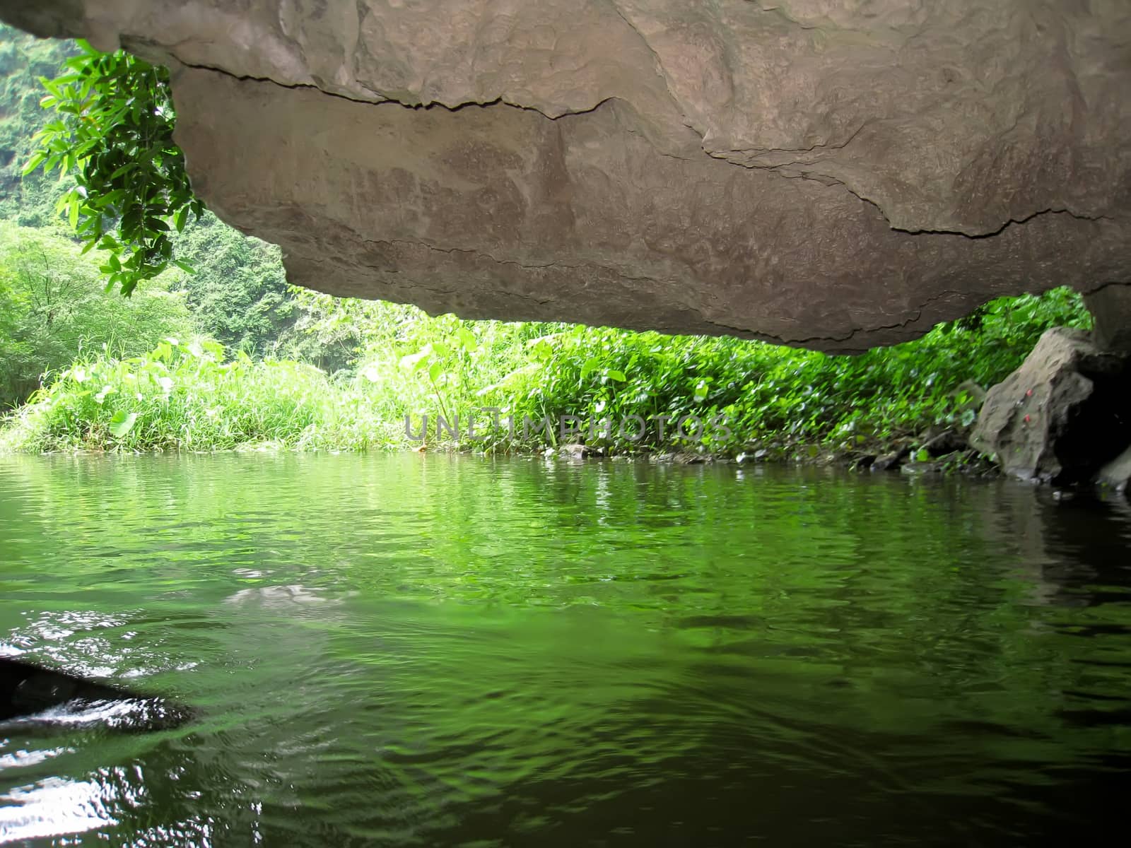 Landscape with moutain and river, Trang An, Ninh Binh, Vietnam 