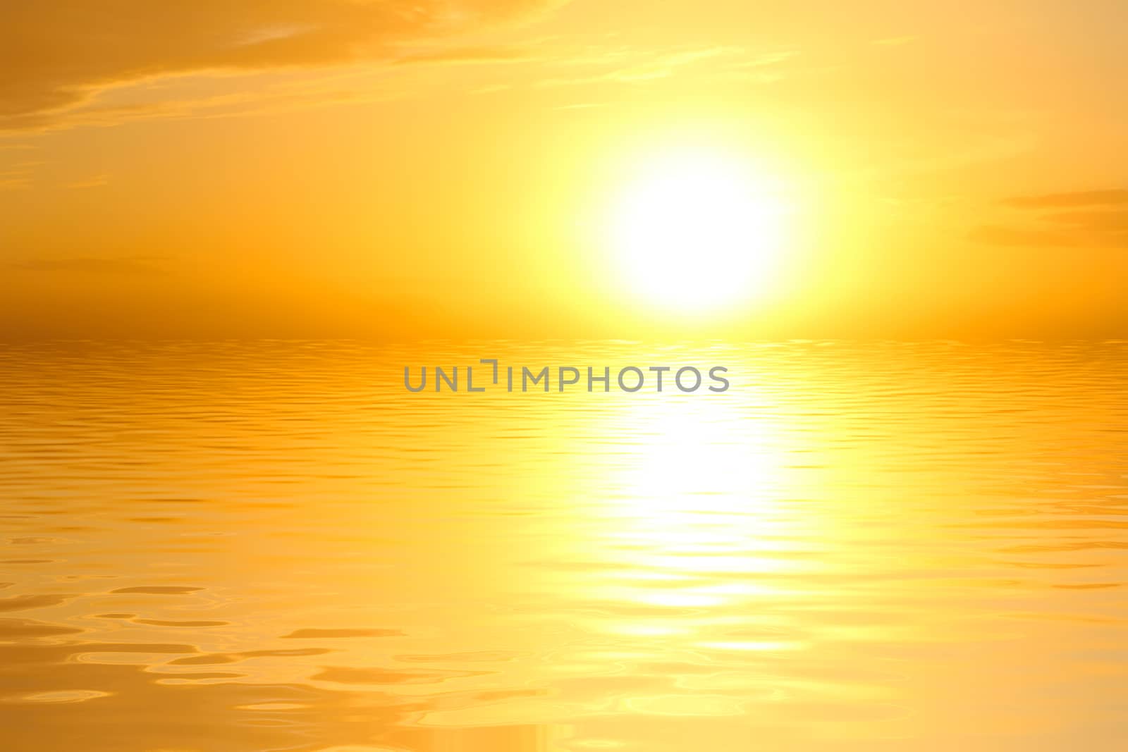 sunset on the sea