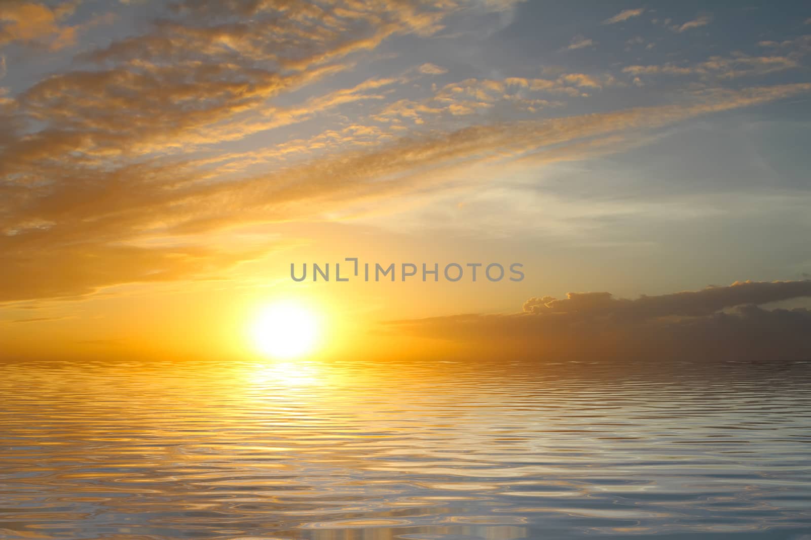 sunset on the sea
