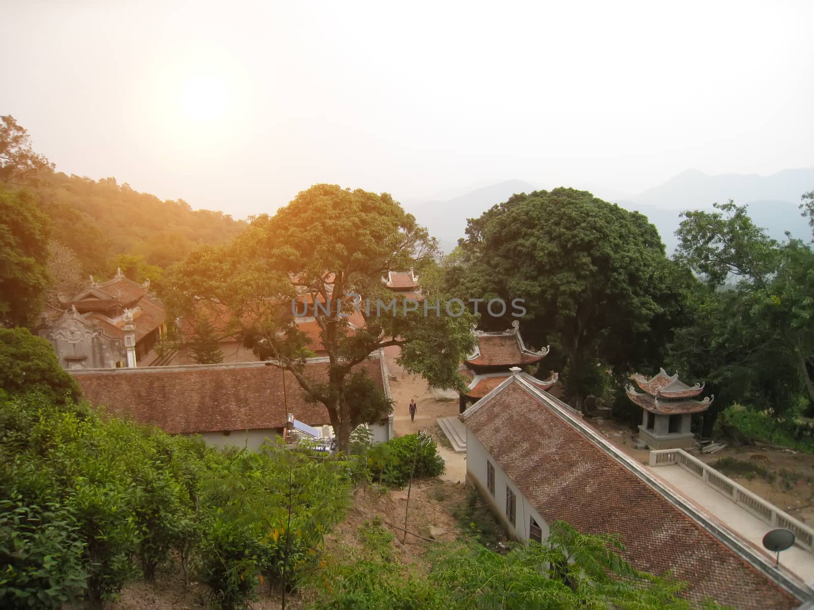 temple in the traditional architectural style of the east, Hai Duong, Viet Nam