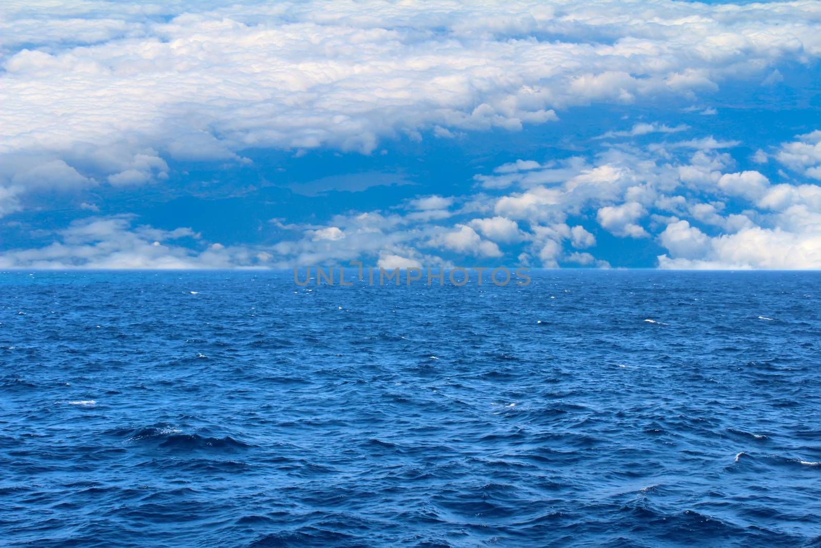 The sky and the sea