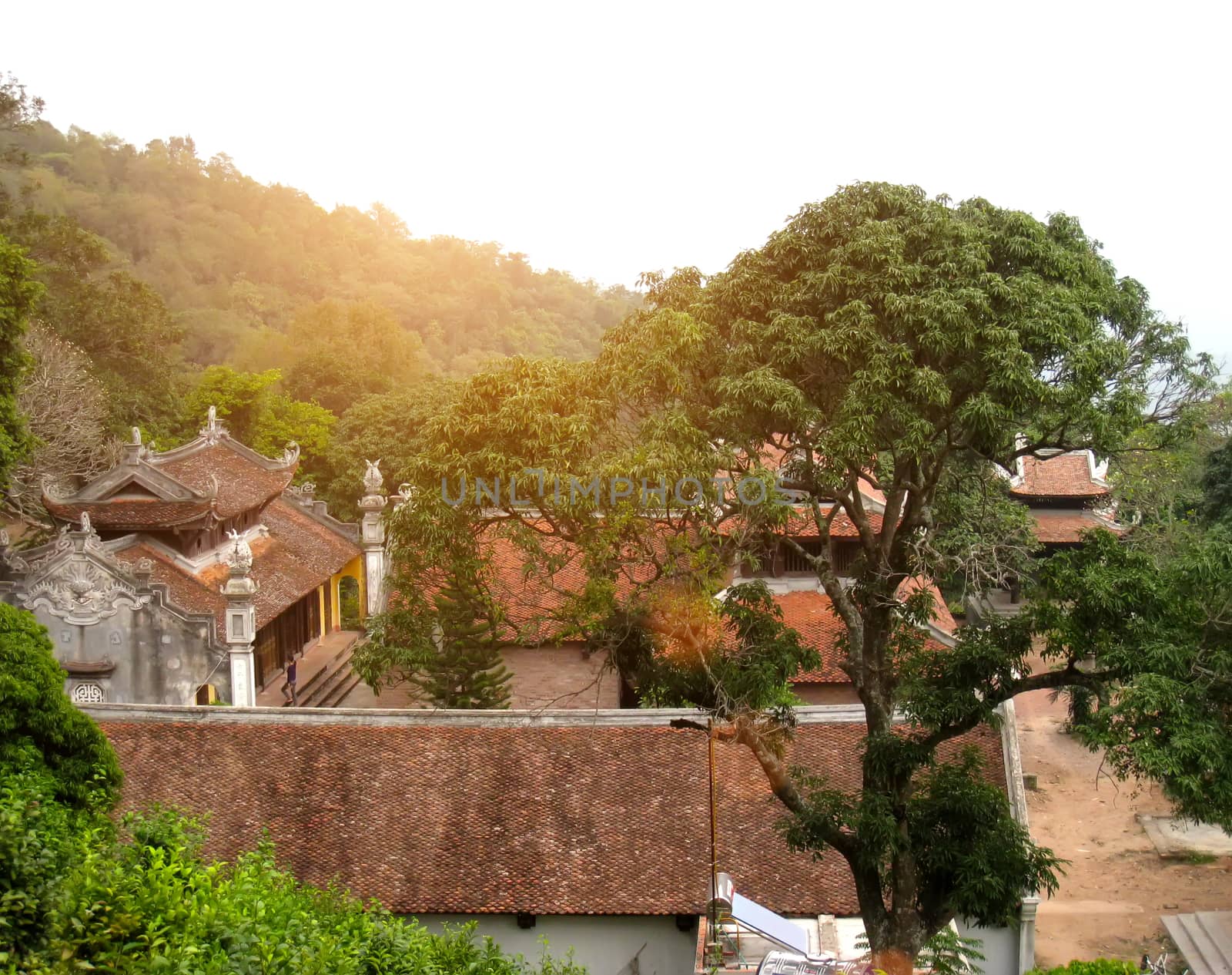 temple in the traditional architectural style of the east, Hai Duong, Viet Nam
