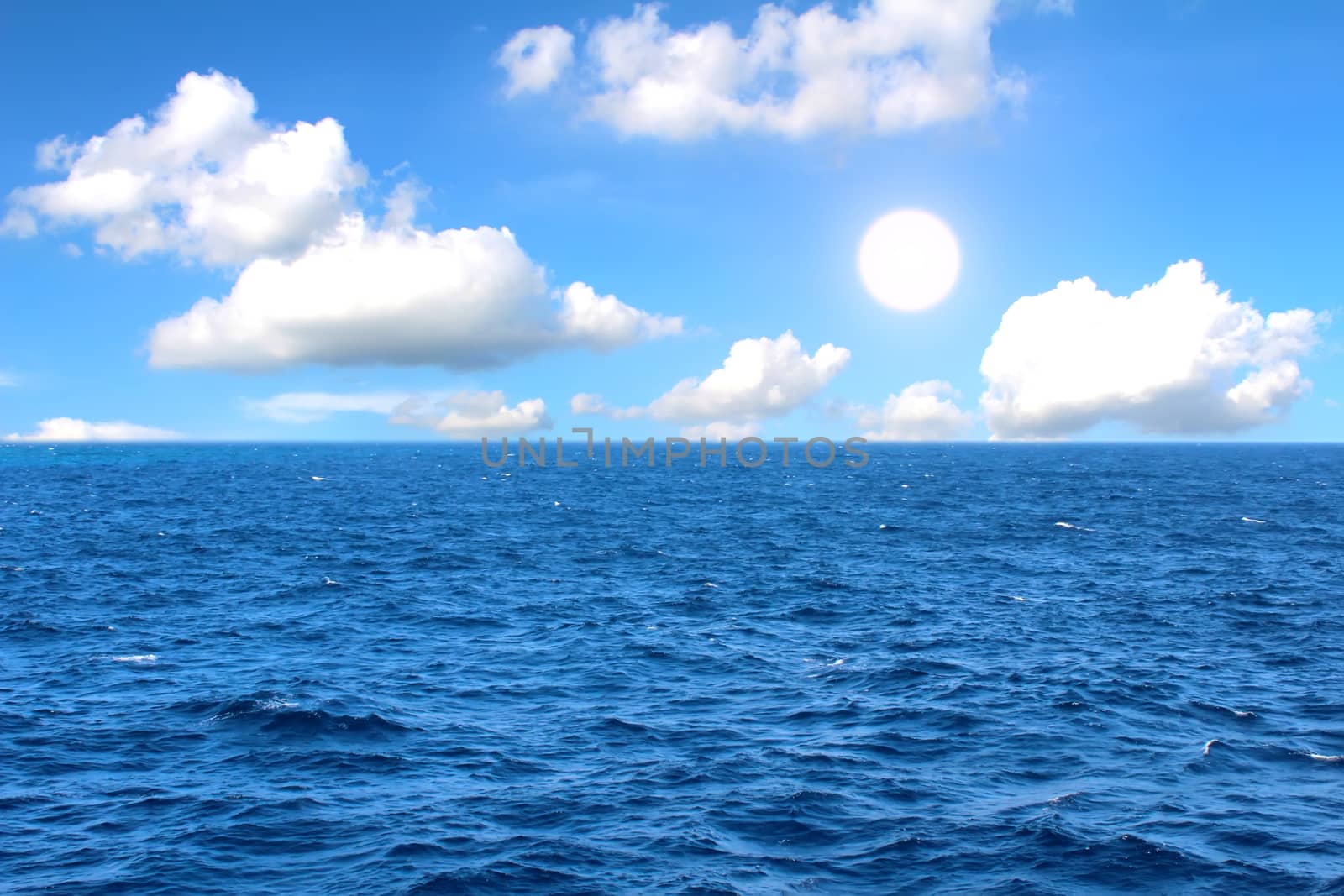 The sky and the sea