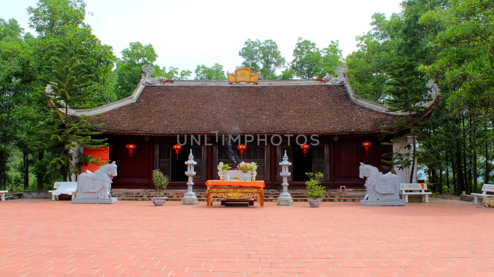 temple in the traditional architectural style of the east, Hai Duong, Viet Nam