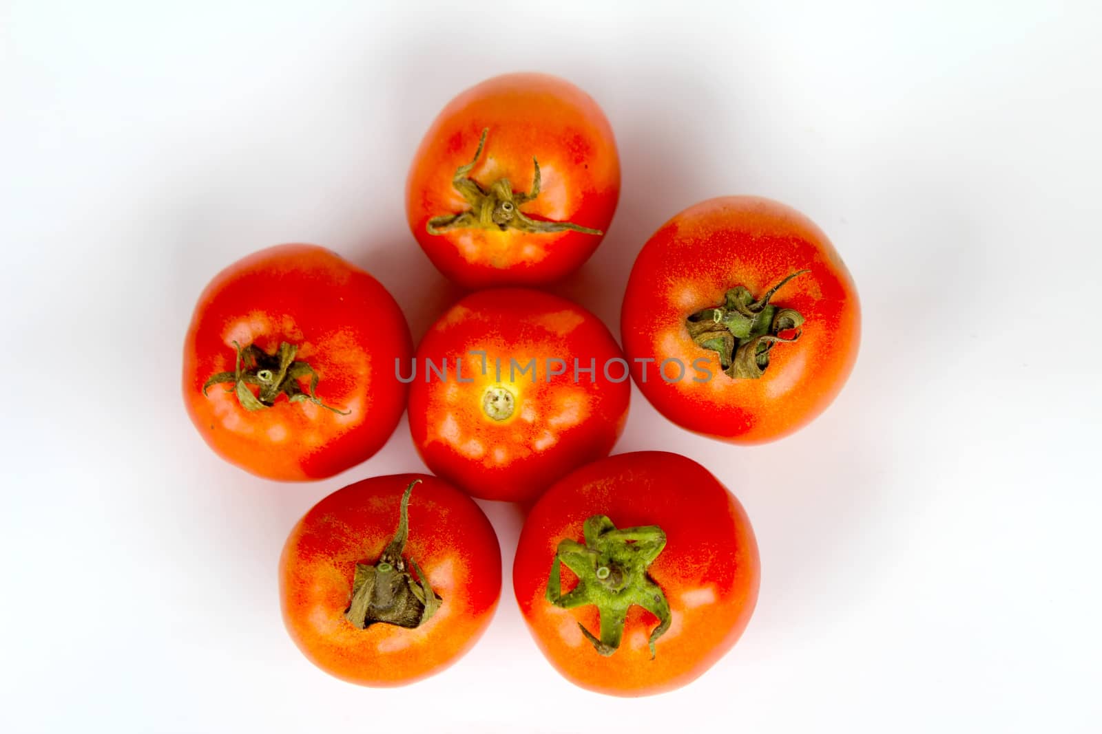 Tomato isolated on white background