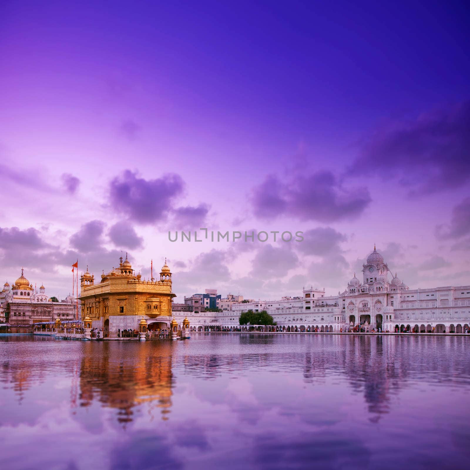 Beautiful twilight at Golden Temple in Amritsar, Punjab, India.