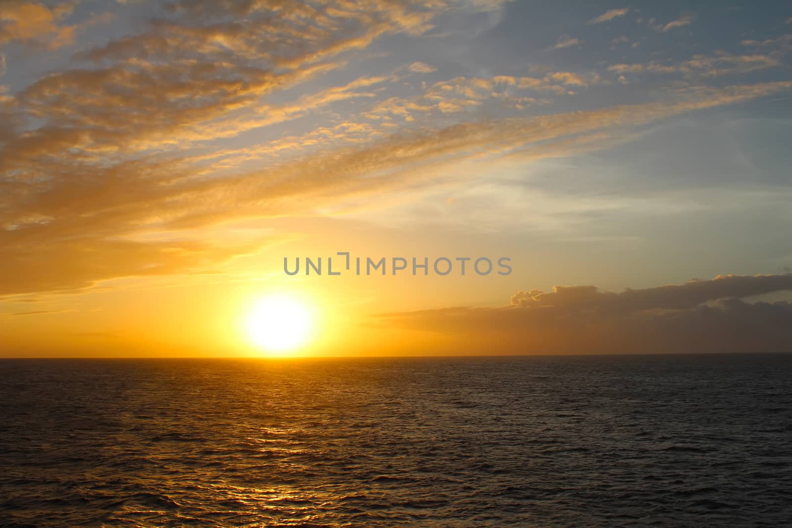 sunset on the sea