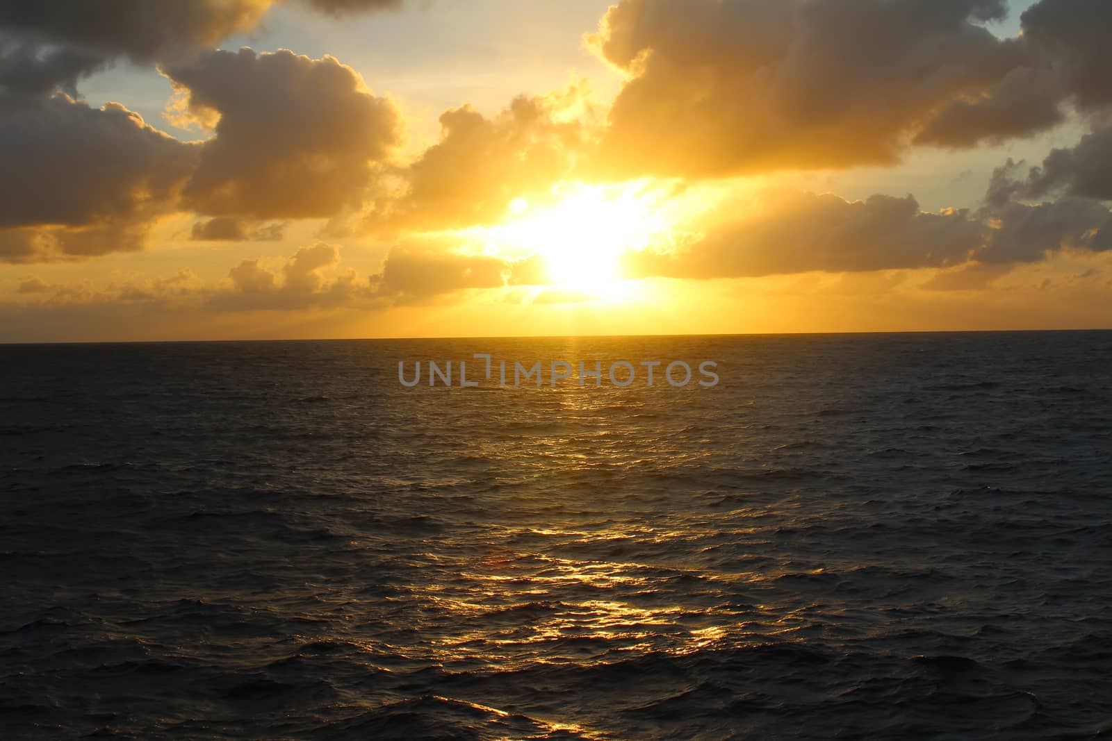 sunset on the sea