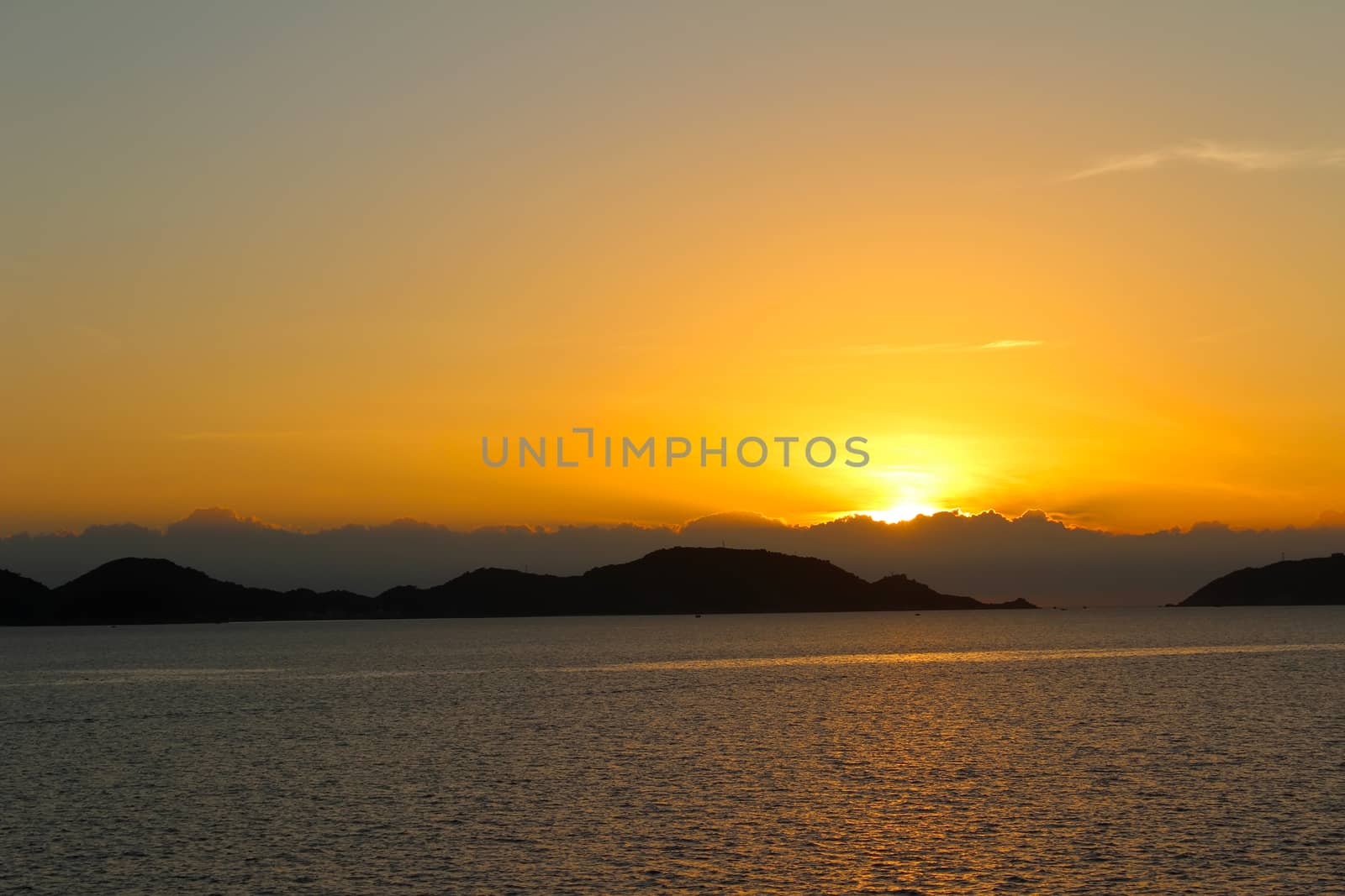 sunset on the sea