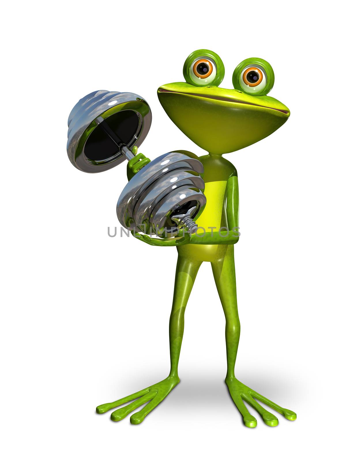 Frog with dumbbell by brux