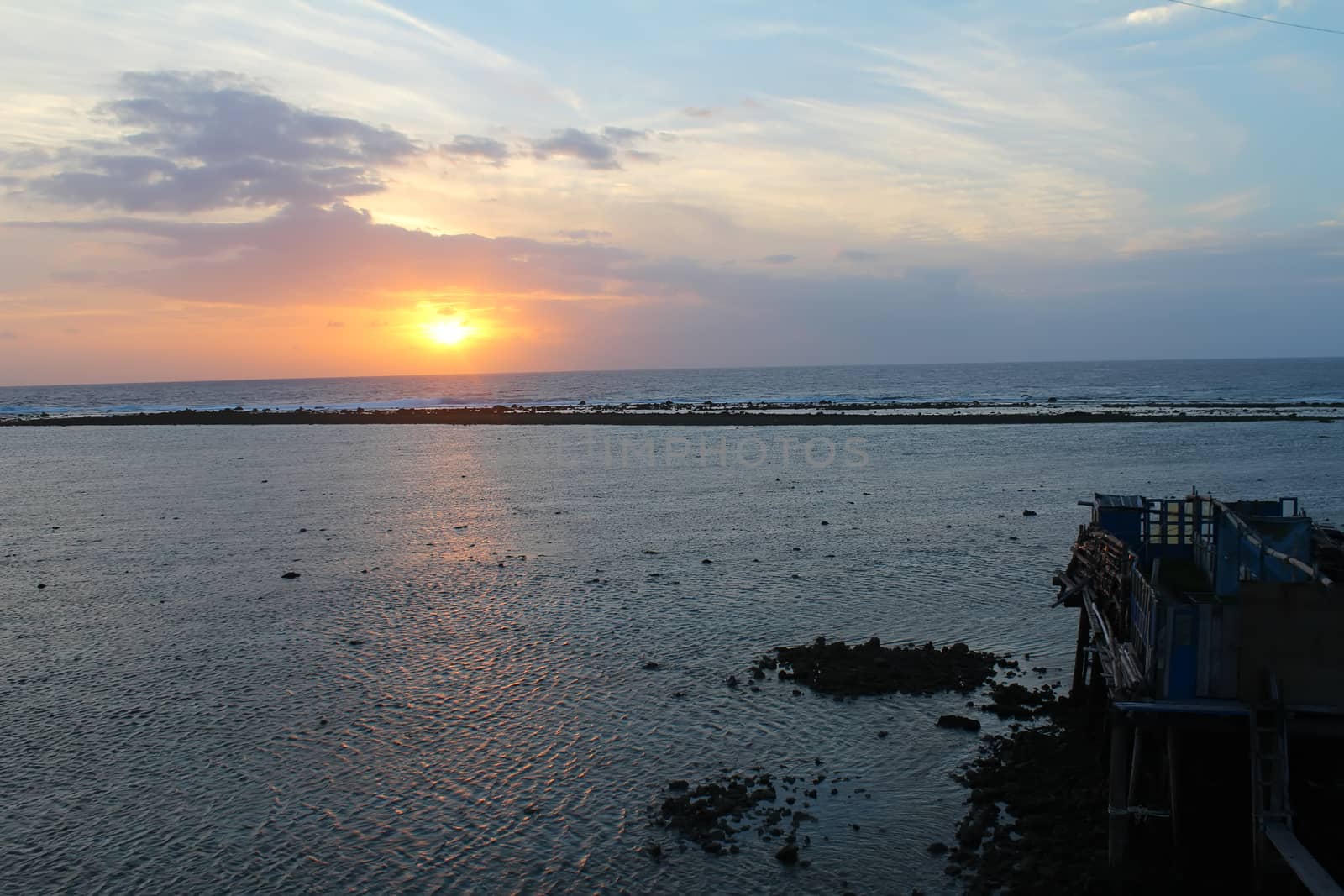 sunset on the sea