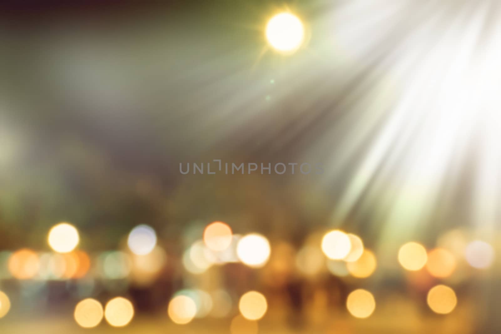 abstract natural blur background,  Asymmetric light rays by teerawit