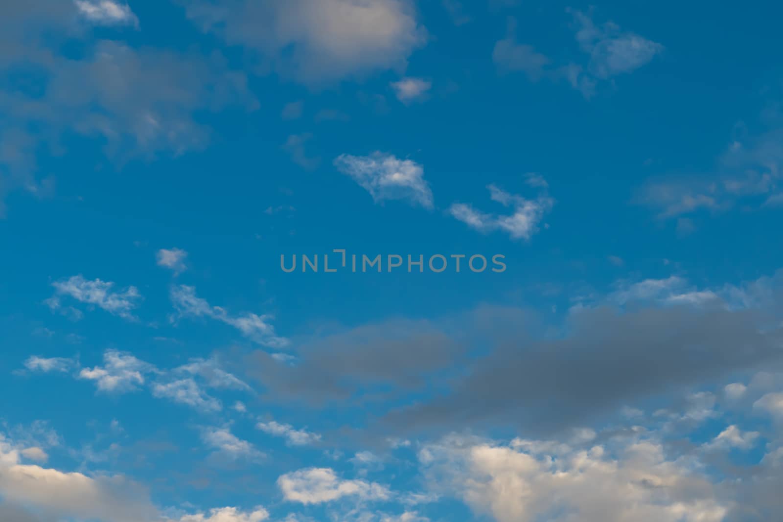 Cloudy blue sky abstract background, blue sky background with tiny clouds